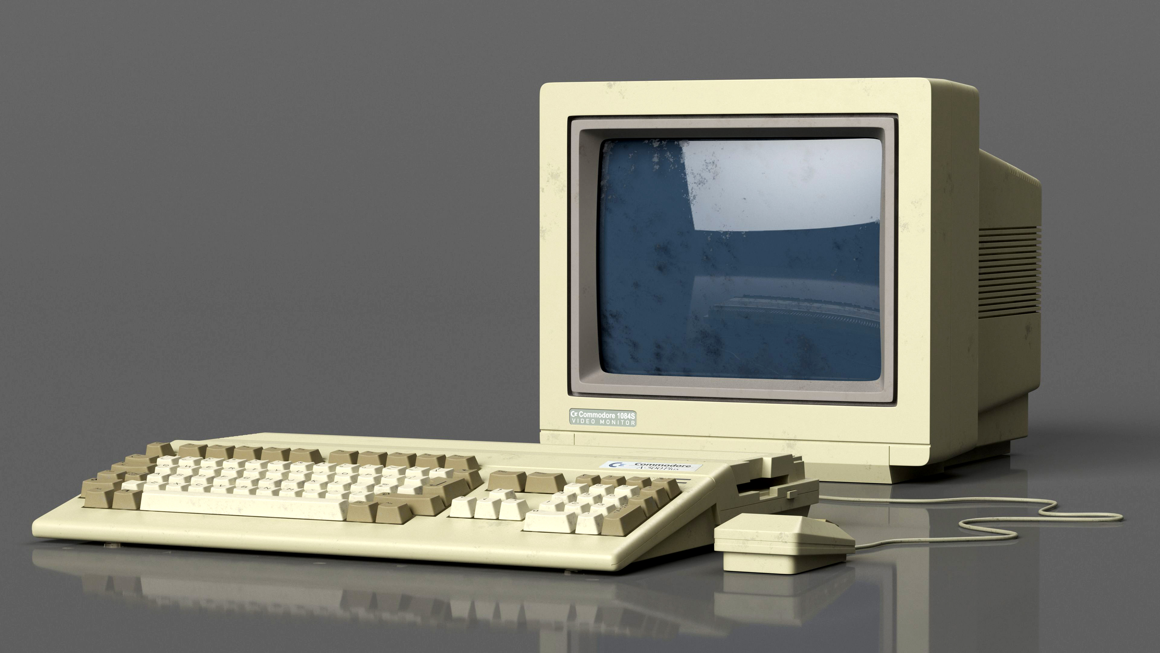 Commodore 64 computer and Commodore 1084S video monitor